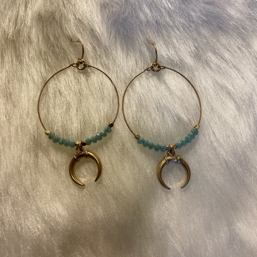 old Moon hoop earrings